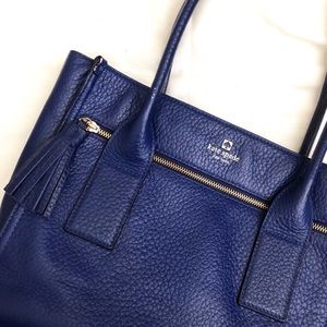 Blue Kate Spade structured tote bag